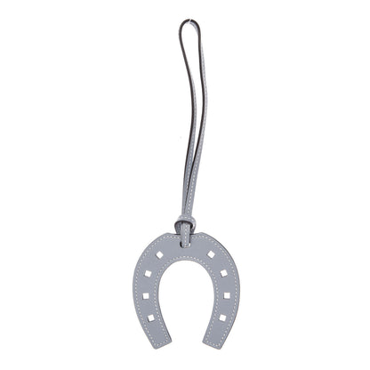 Hermes Swift Paddock Horseshoe Bag Charm Bleu Lin 1 of 4
