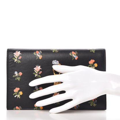Saint Laurent Calfskin Prairie Flower Printed Small Monogram Clutch Black Multicolor 2 of 13