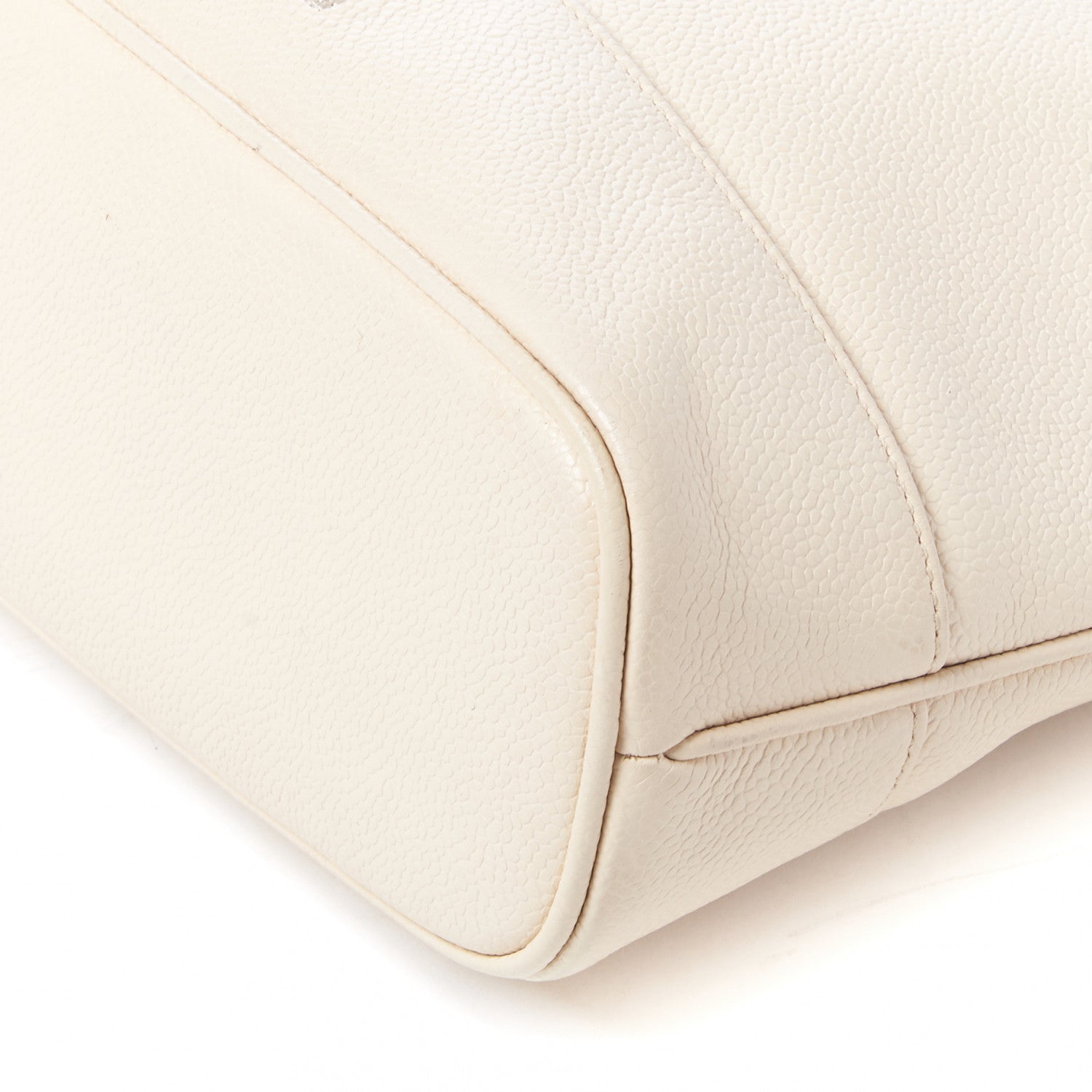 Chanel Caviar Large CC Shoulder Bag Ivory 4 of 12