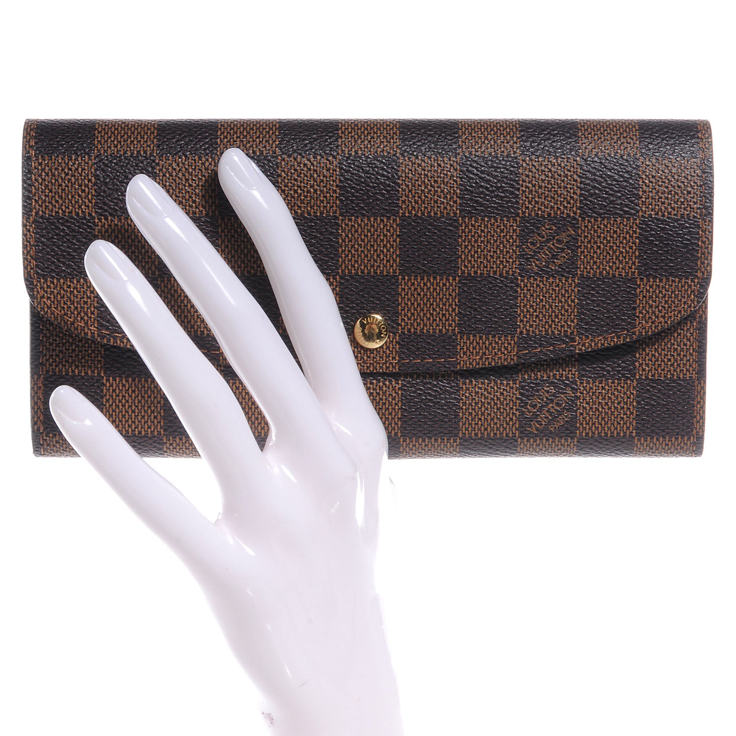 Louis Vuitton Damier Ebene Emilie Wallet 2 of 8