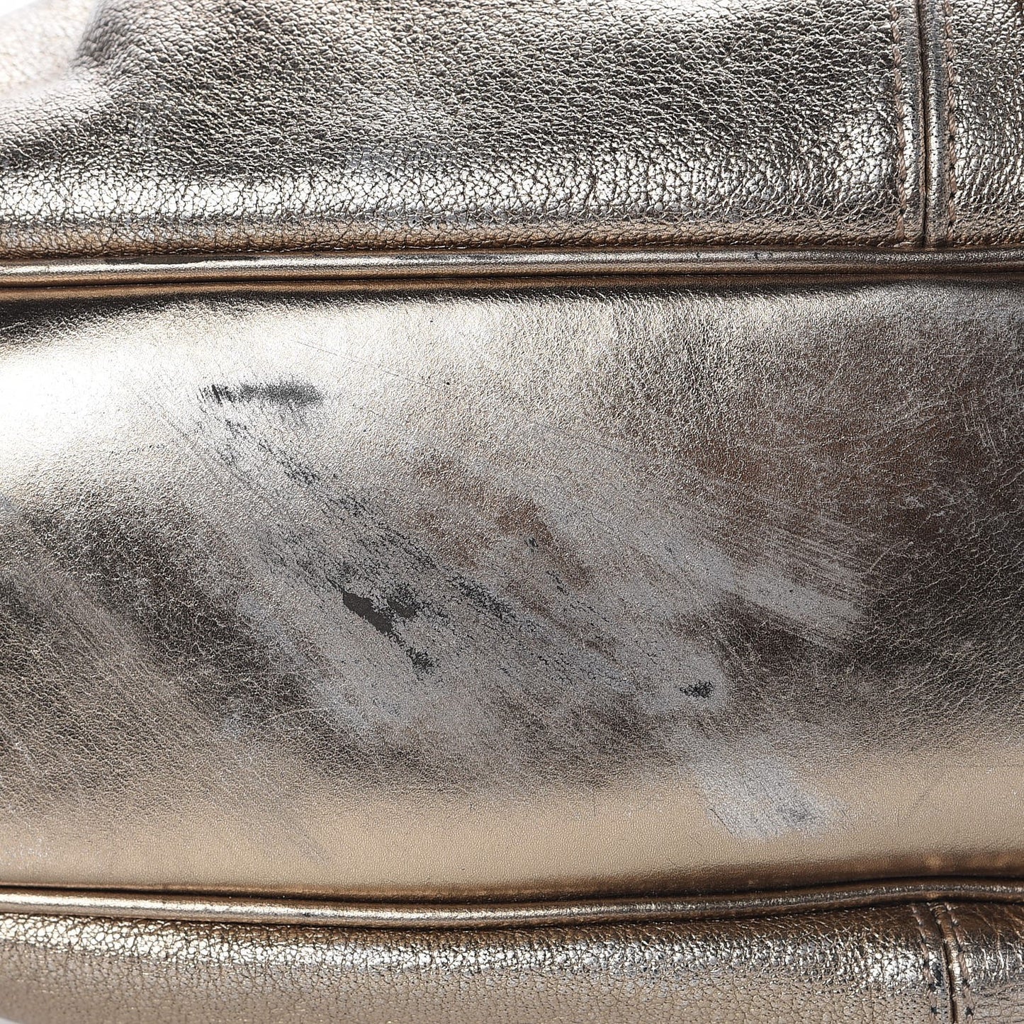 Metallic Calfskin Warrior Hobo Gold