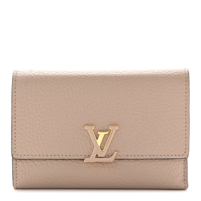 Louis Vuitton Taurillon Capucines Compact Wallet Galet 1 of 9