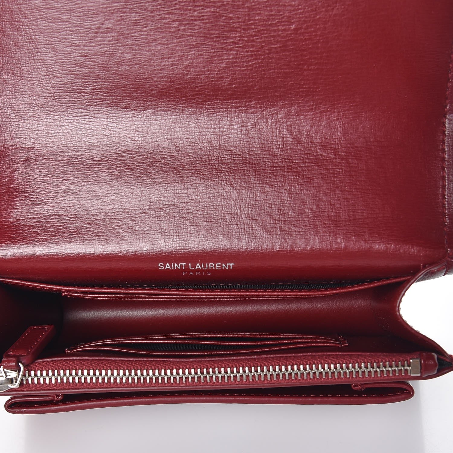 Saint Laurent Calfskin Monogram Sunset Chain Wallet Palissandre 5 of 7