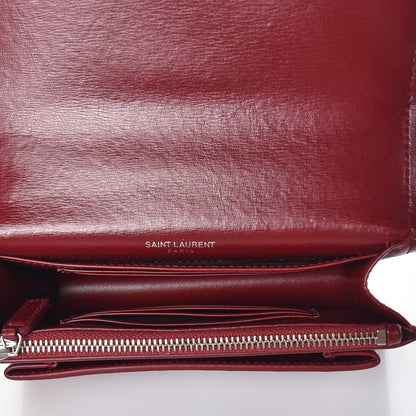 Saint Laurent Calfskin Monogram Sunset Chain Wallet Palissandre 5 of 7
