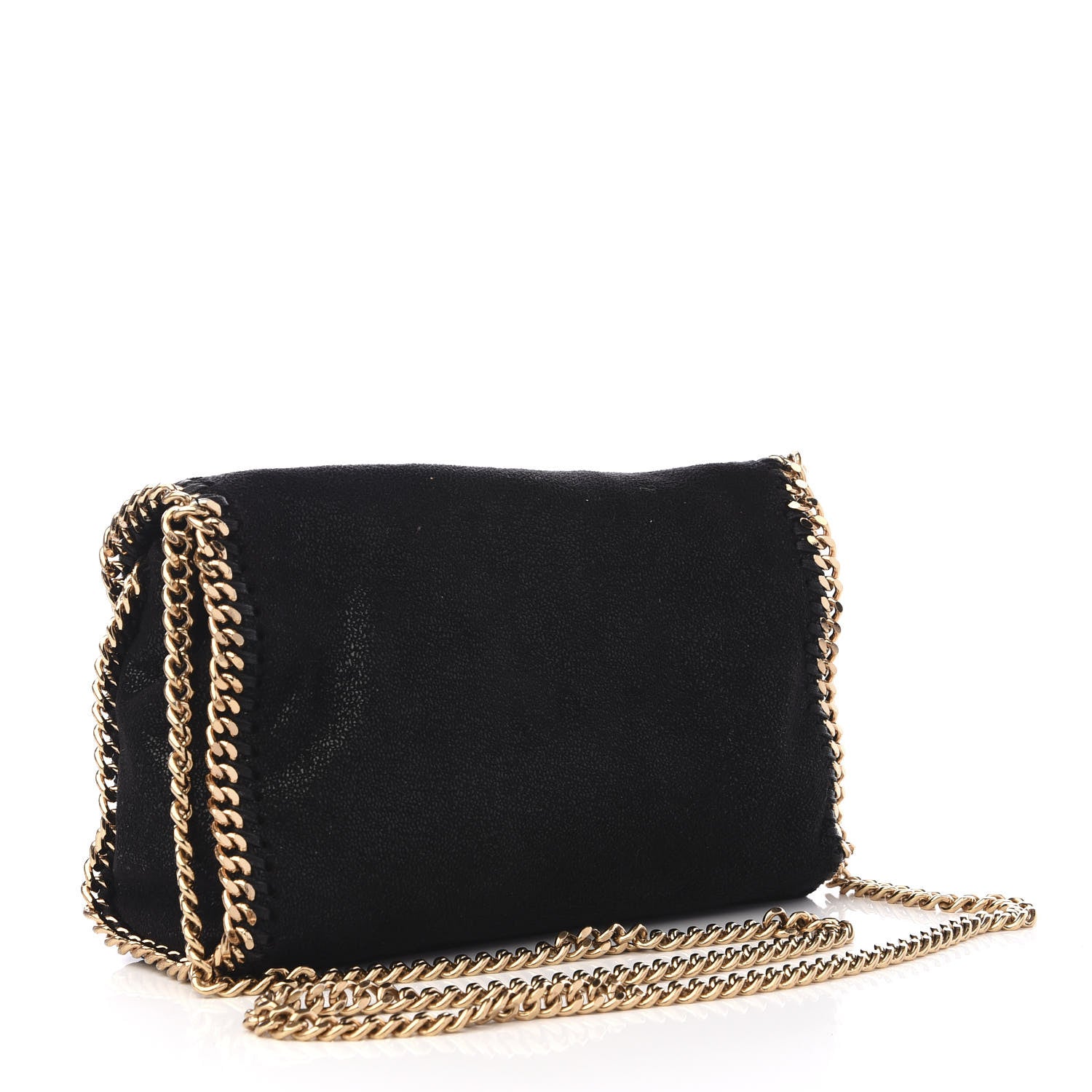 Stella McCartney Shaggy Deer Mini Falabella Shoulder Bag Black 2 of 8