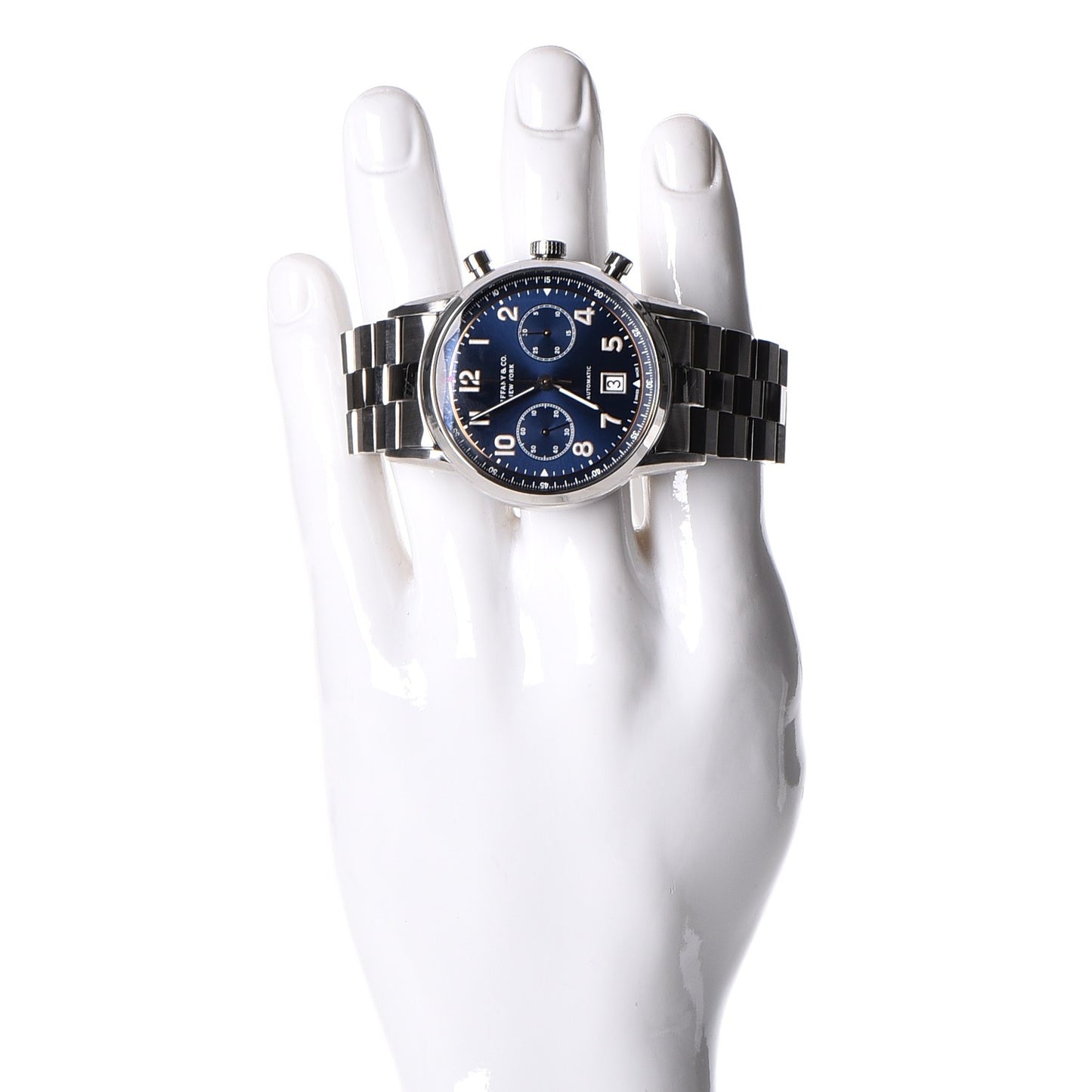 Stainless Steel 42mm CT60 Chronograph Automatic Watch Blue