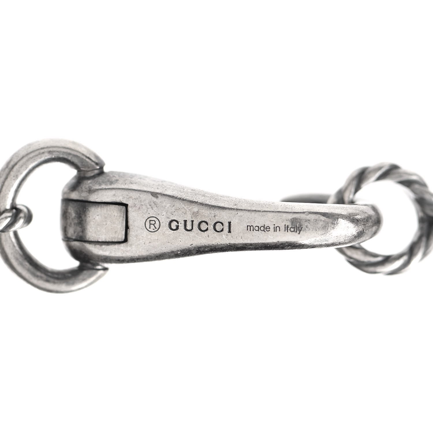 Gucci Sterling Silver G Horse Rope Pendant Necklace 4 of 5