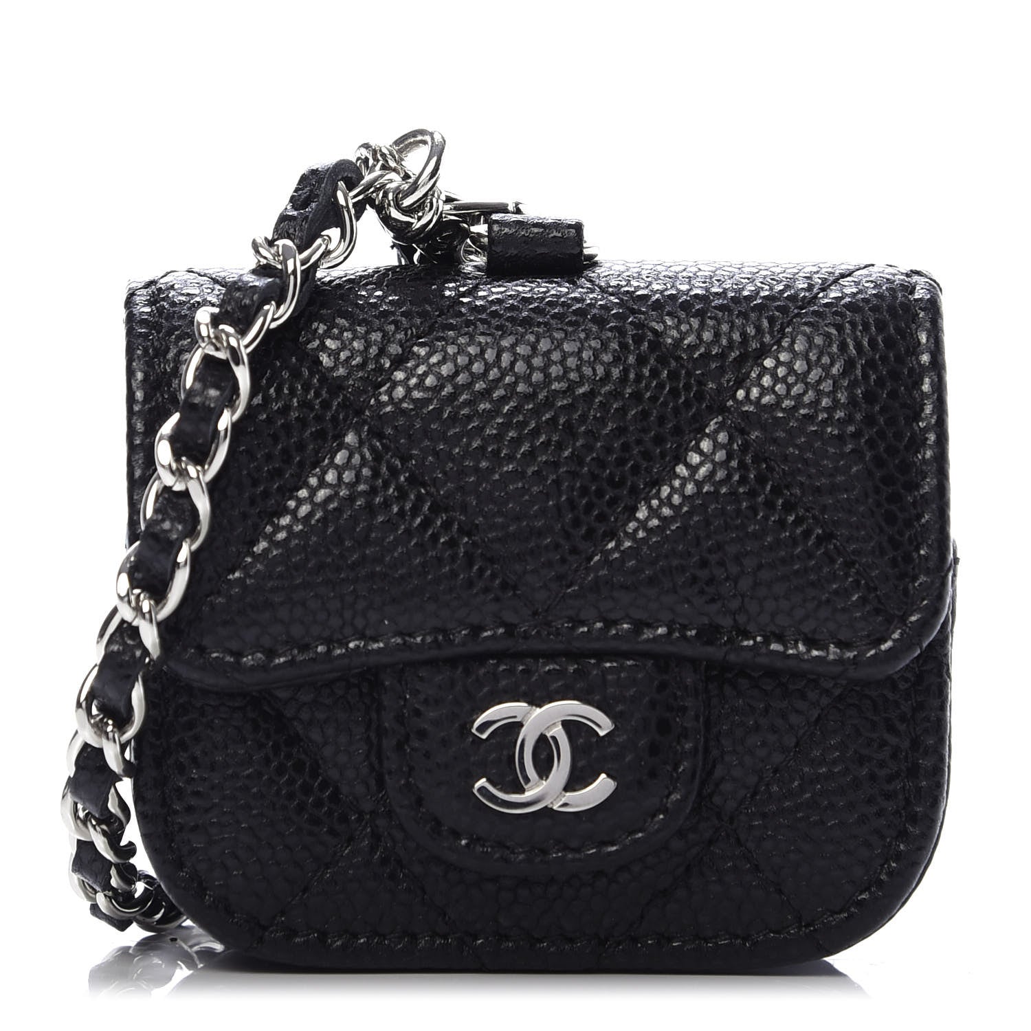 Chanel Caviar Quilted Airpods Pro Case Black 1 of 9