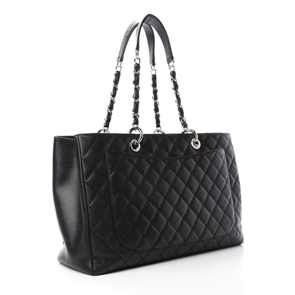 Chanel Caviar Quilted XL Grand Shopping Tote GST Black 3 of 12