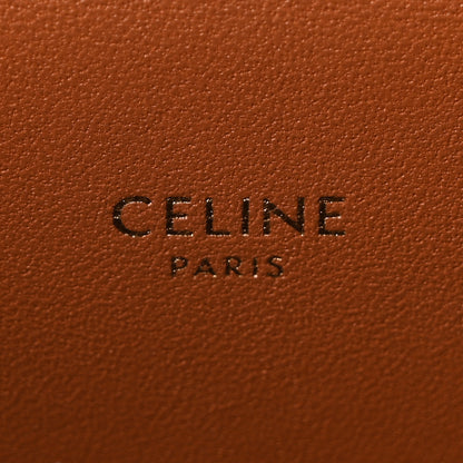 Celine Canvas Calfskin Triomphe Box Top Handle Bag Tan 5 of 10