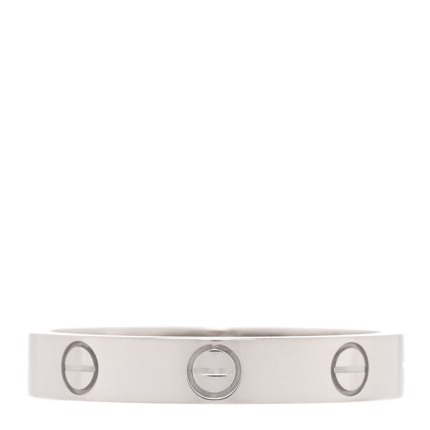 Cartier 18K White Gold 3.5mm LOVE Wedding Band Ring 58 8.5 1 of 4