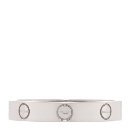 Cartier 18K White Gold 3.5mm LOVE Wedding Band Ring 58 8.5 1 of 4