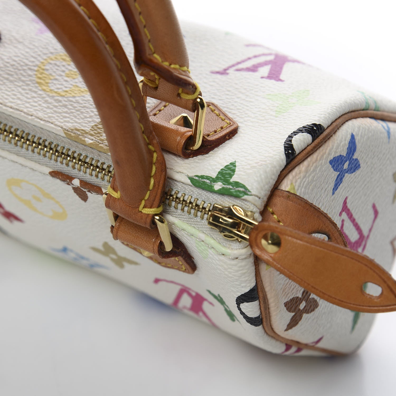 Louis Vuitton Monogram Multicolor Mini Sac HL Speedy White 8 of 11