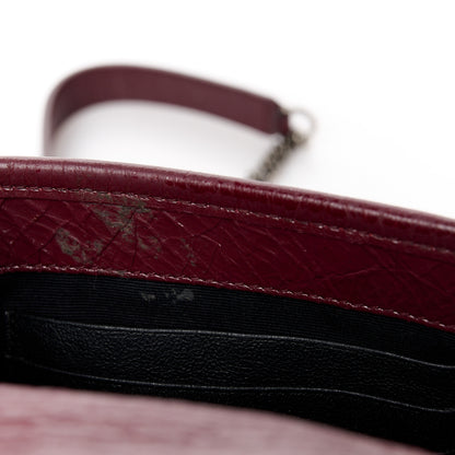 Saint Laurent Crinkled Calfskin Matelasse Monogram Niki Chain Wallet Dark Legion Red 11 of 11