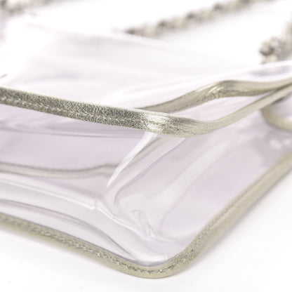 Chanel Lambskin Vinyl Large Naked Flap Silver 9 of 9