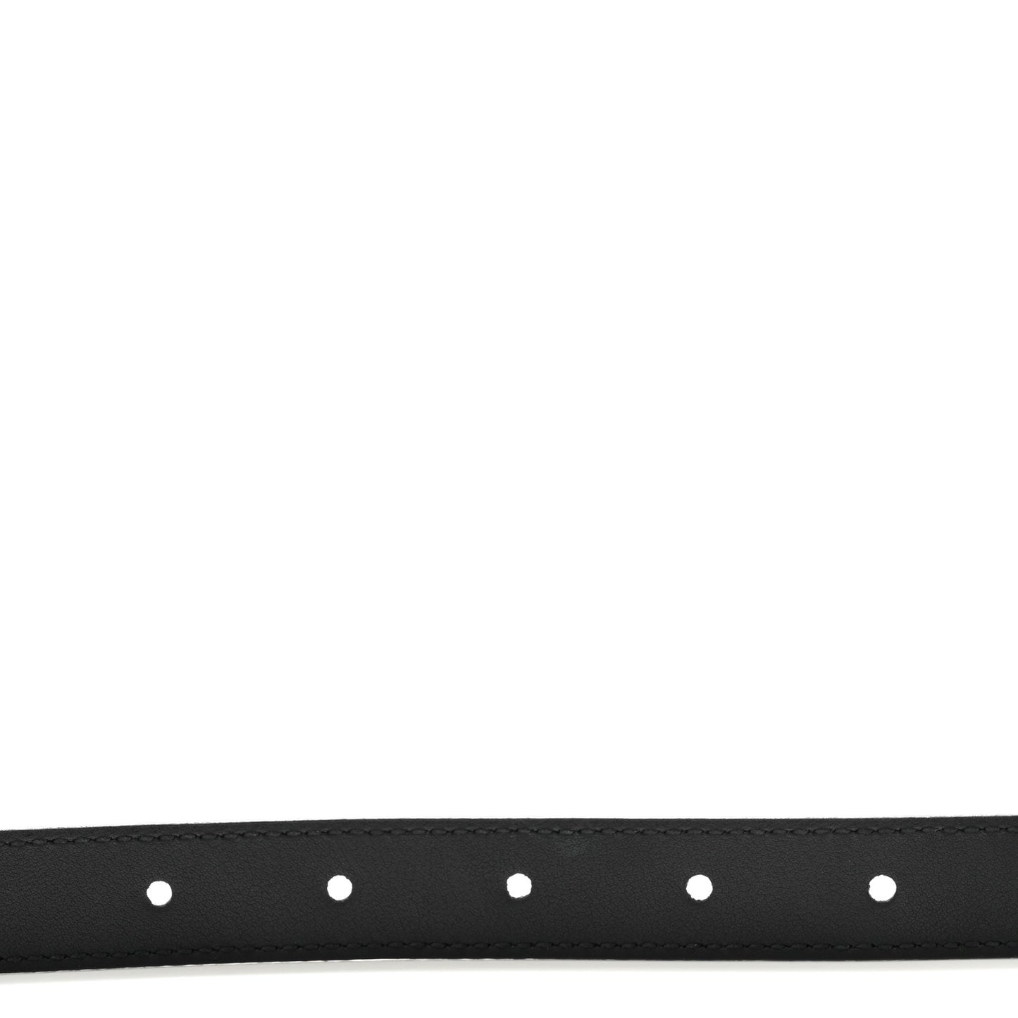 Calfskin Pearl Double G 20mm Belt 90 36 Black Cream