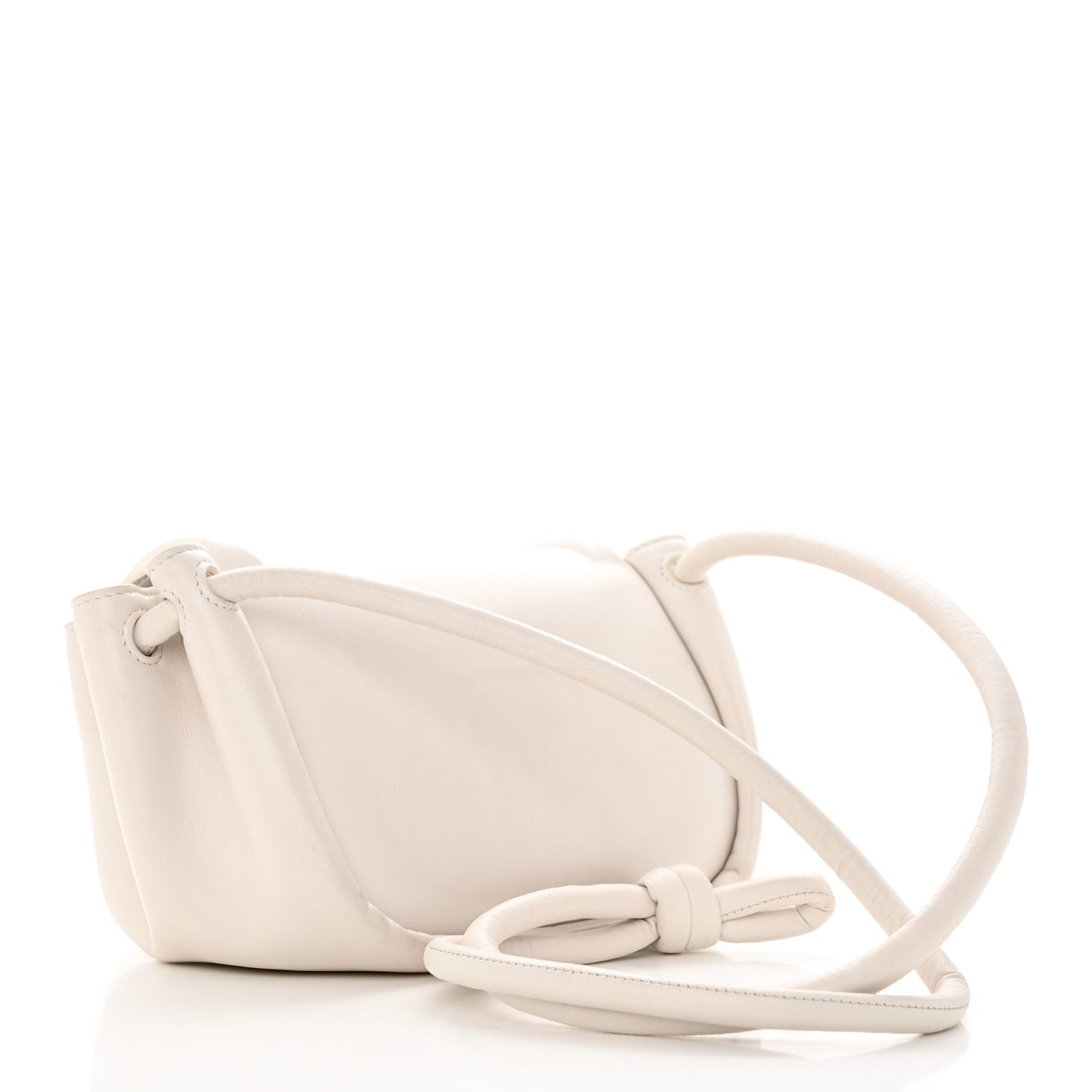 Lambskin Small Beak Triangle Flap Shoulder Bag Chalk