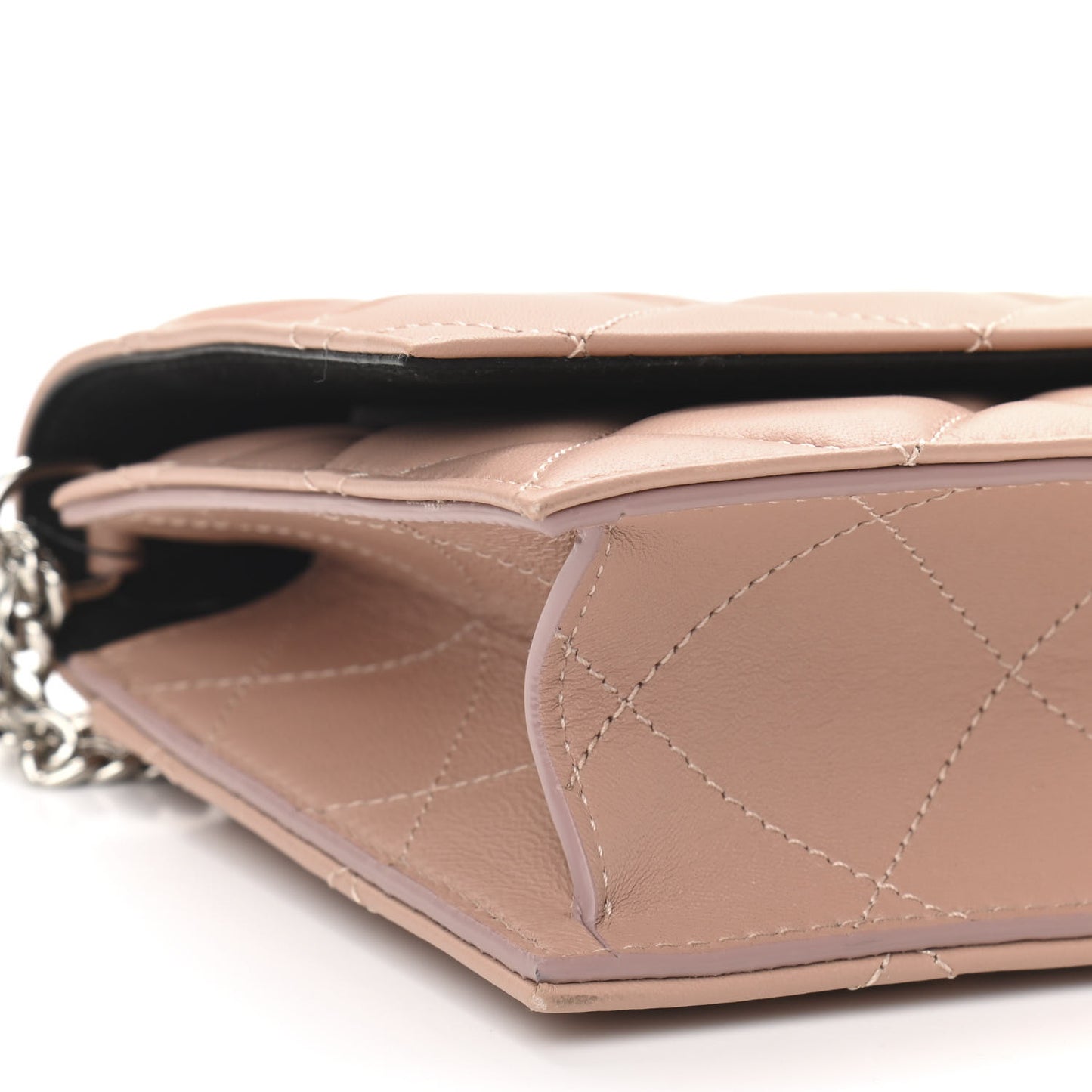 Calfskin Quilted Graffiti Skull Medium Chain Crossbody Bag Rose Gold