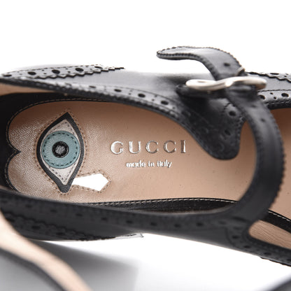 Gucci Calfskin Queercore Brogue Knee High Boots 37.5 Black 8 of 9