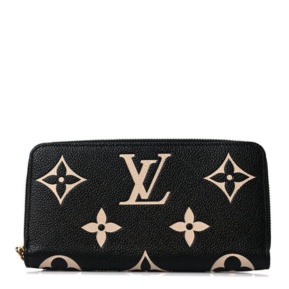Louis Vuitton Empreinte Monogram Giant Zippy Wallet Black Beige 1 of 8