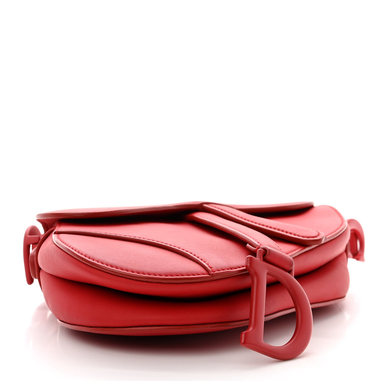 Christian Dior Ultra Matte Calfskin Mini Saddle Bag Red 4 of 10