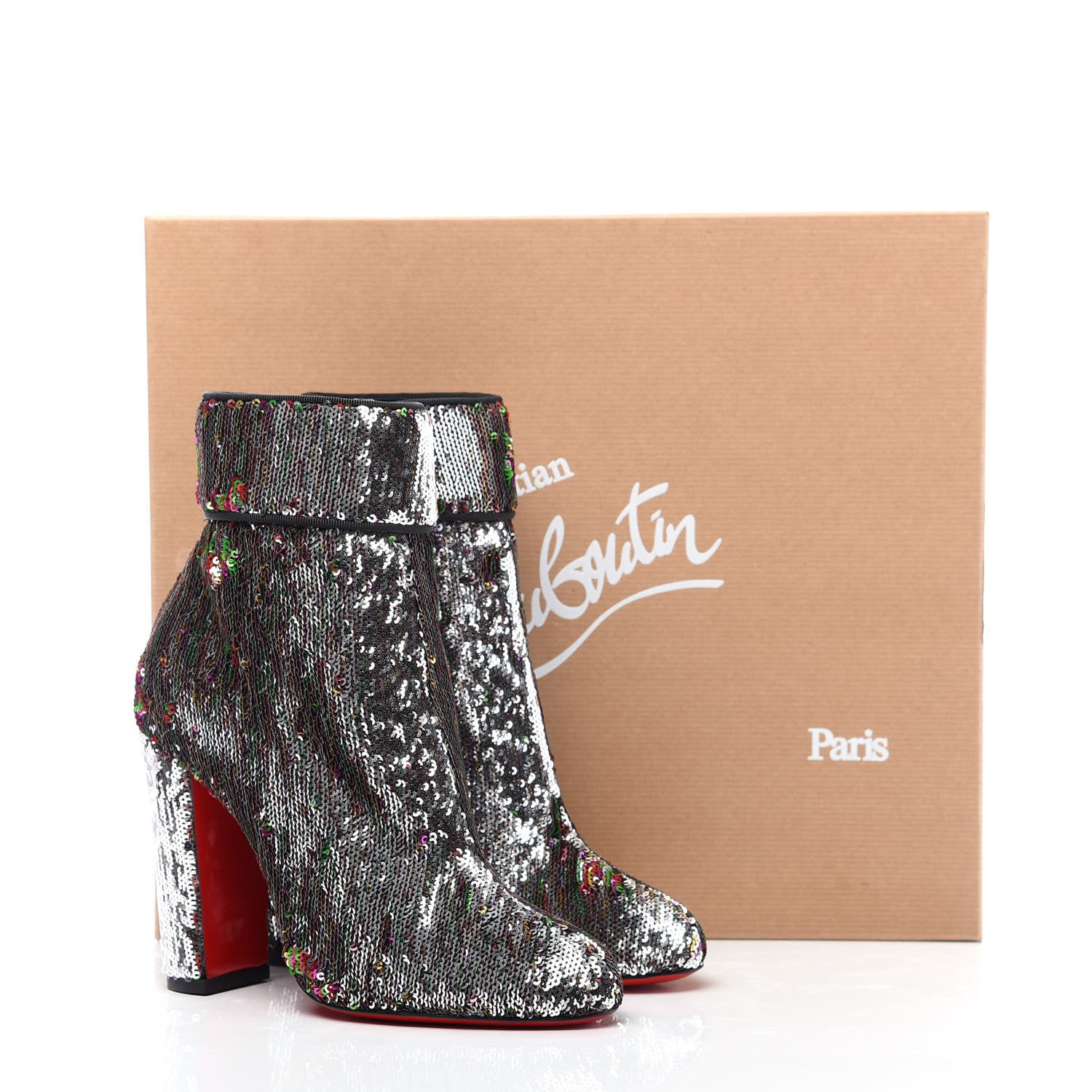 Christian Louboutin Paillettes Moulamax 100 Booties 35.5 Multicolor 8 of 8