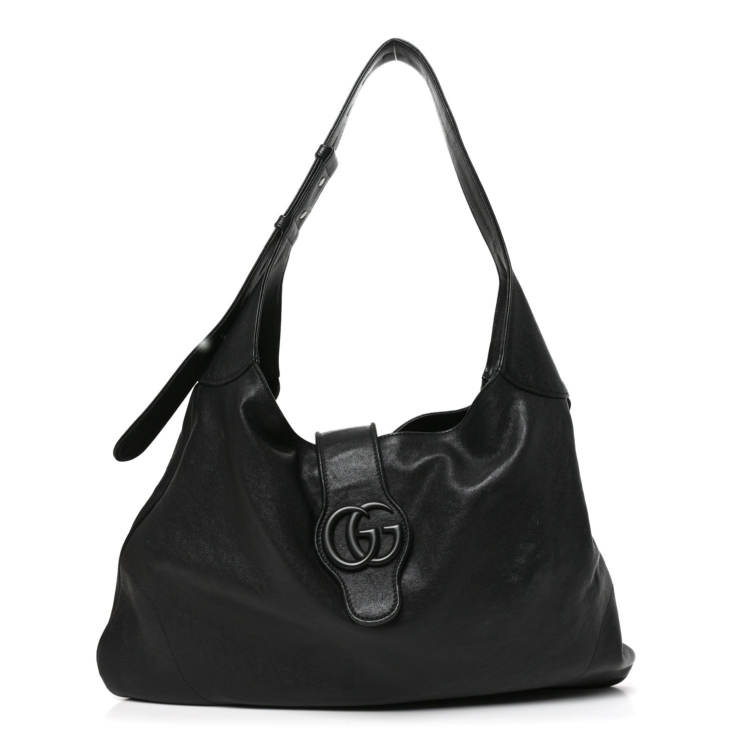 Gucci Goatskin Monochrome Large Aphrodite Shoulder Bag Black 1 of 10