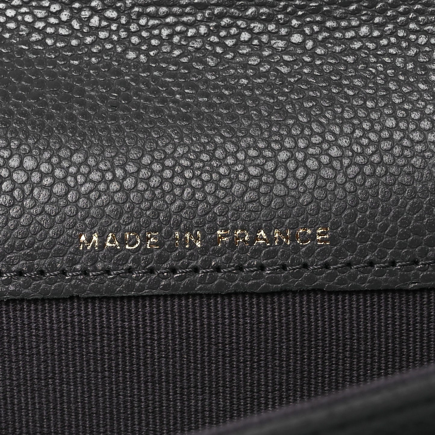 Caviar Quilted Flap Card Holder Wallet Dark Grey