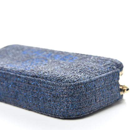 Chanel Canvas Small Deauville Clutch With Chain Blue 6 of 13
