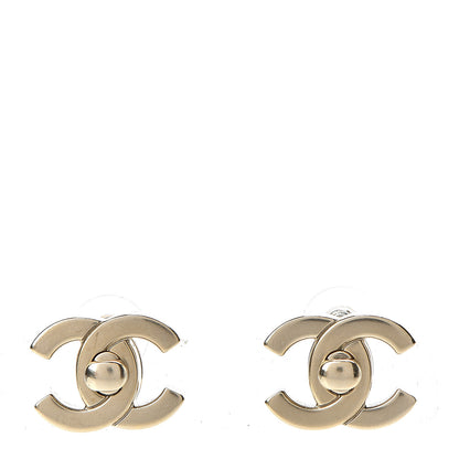 Chanel CC Turnlock Interchangeable Earrings Gold Iridescent 1 of 7