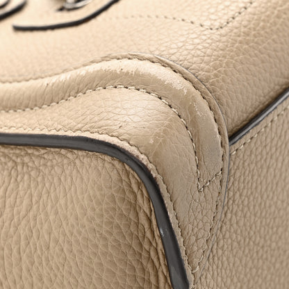 Celine Drummed Calfskin Nano Luggage Dune 9 of 33