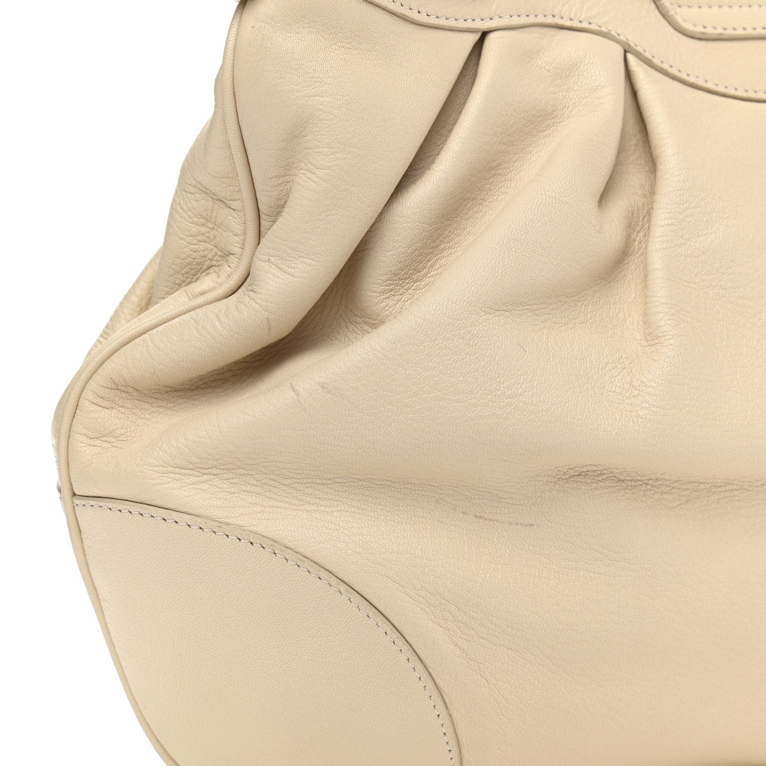 Salvatore Ferragamo Calfskin Vittoria Satchel Ivory 16 of 17