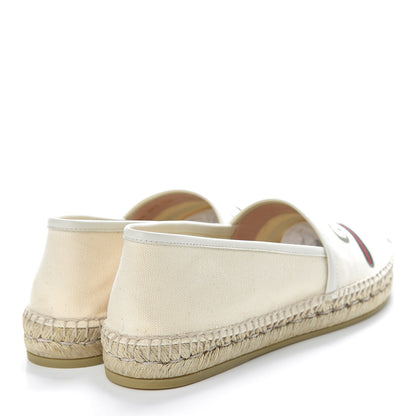 Gucci Canvas Logo Espadrilles 39.5 Greggio White 4 of 14