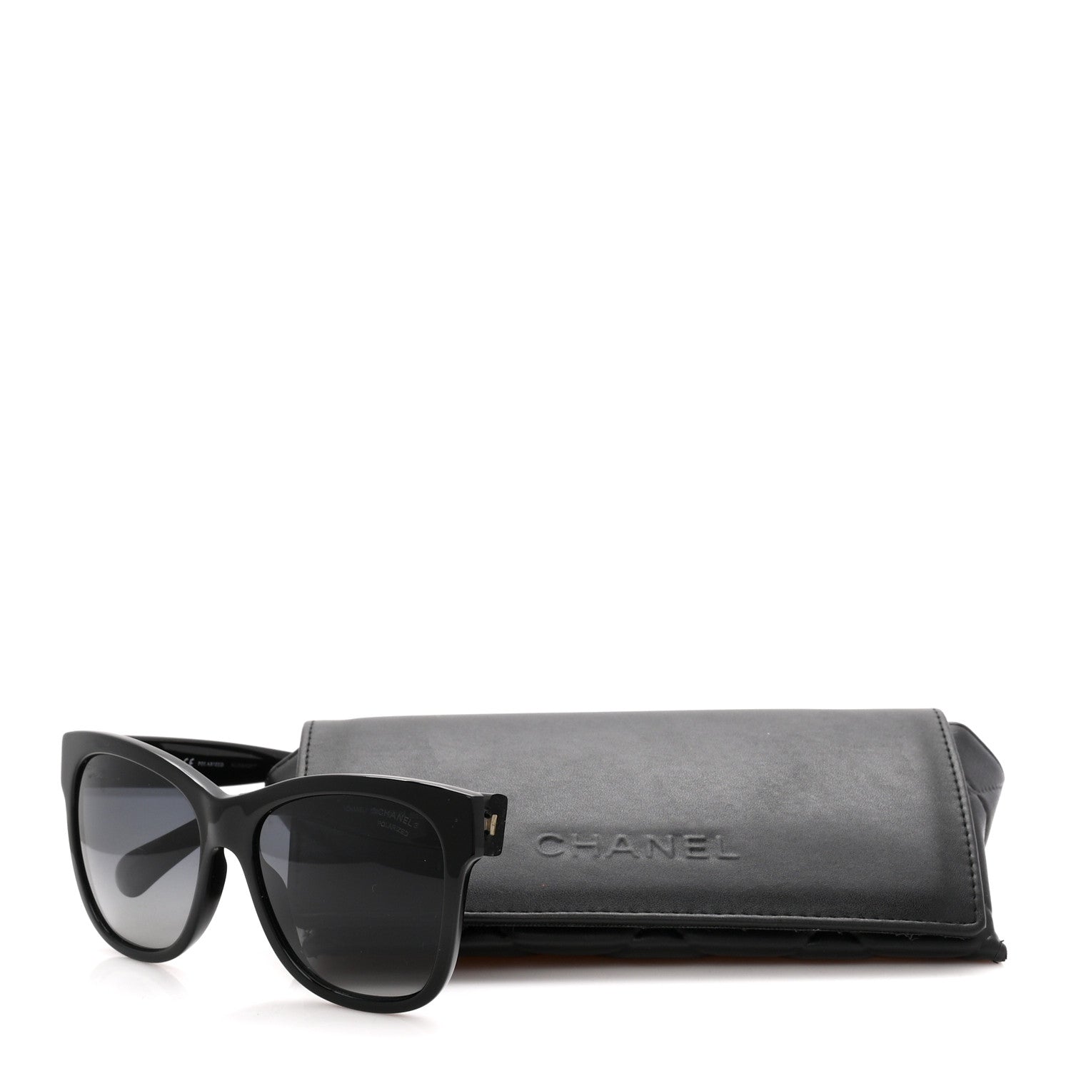 Chanel Acetate Polarized Square CC Sunglasses 5380 Black 8 of 8