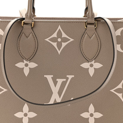 Louis Vuitton Empreinte Monogram Giant Onthego MM Tourterelle Creme 7 of 9