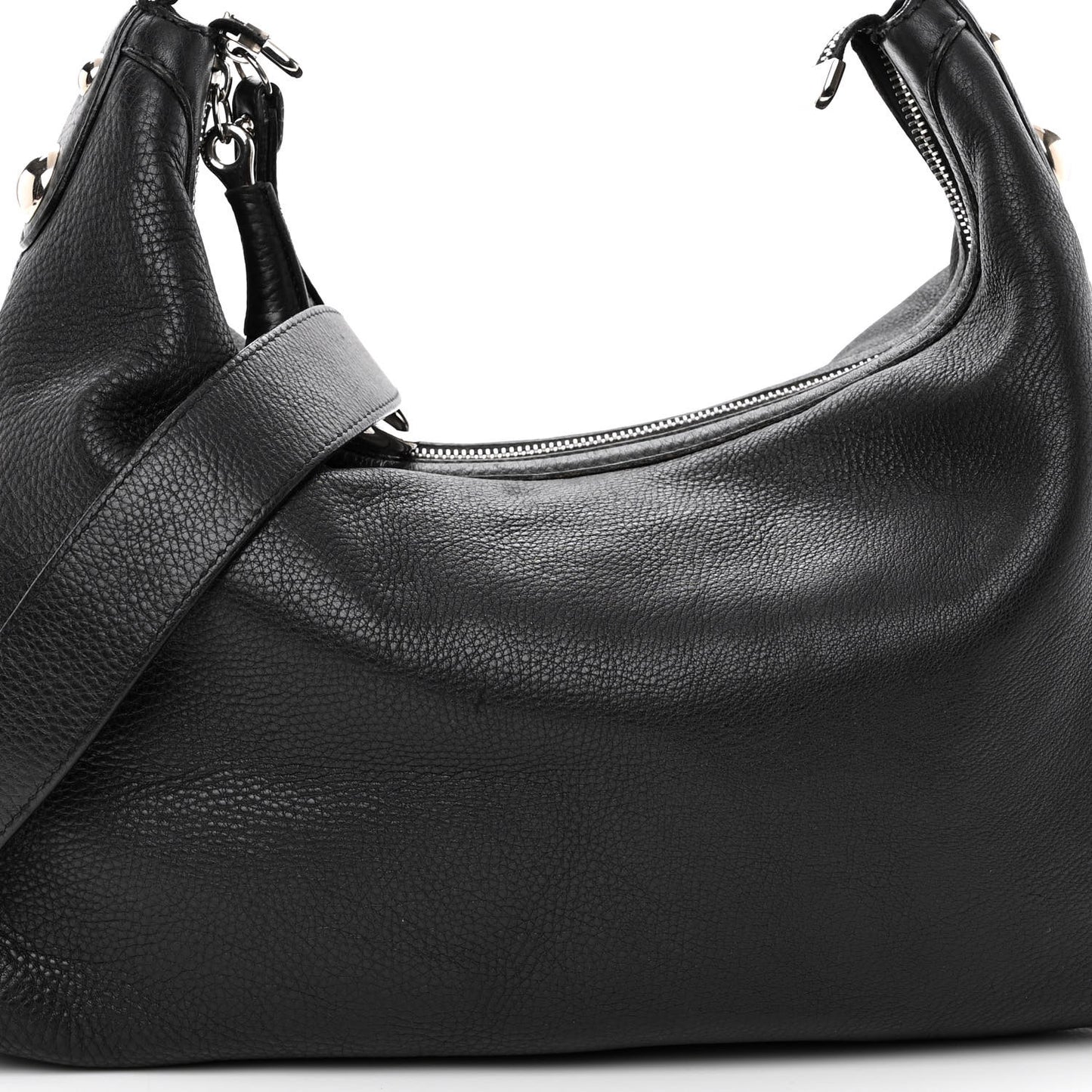 Calfskin Icon Bit Medium Hobo Black