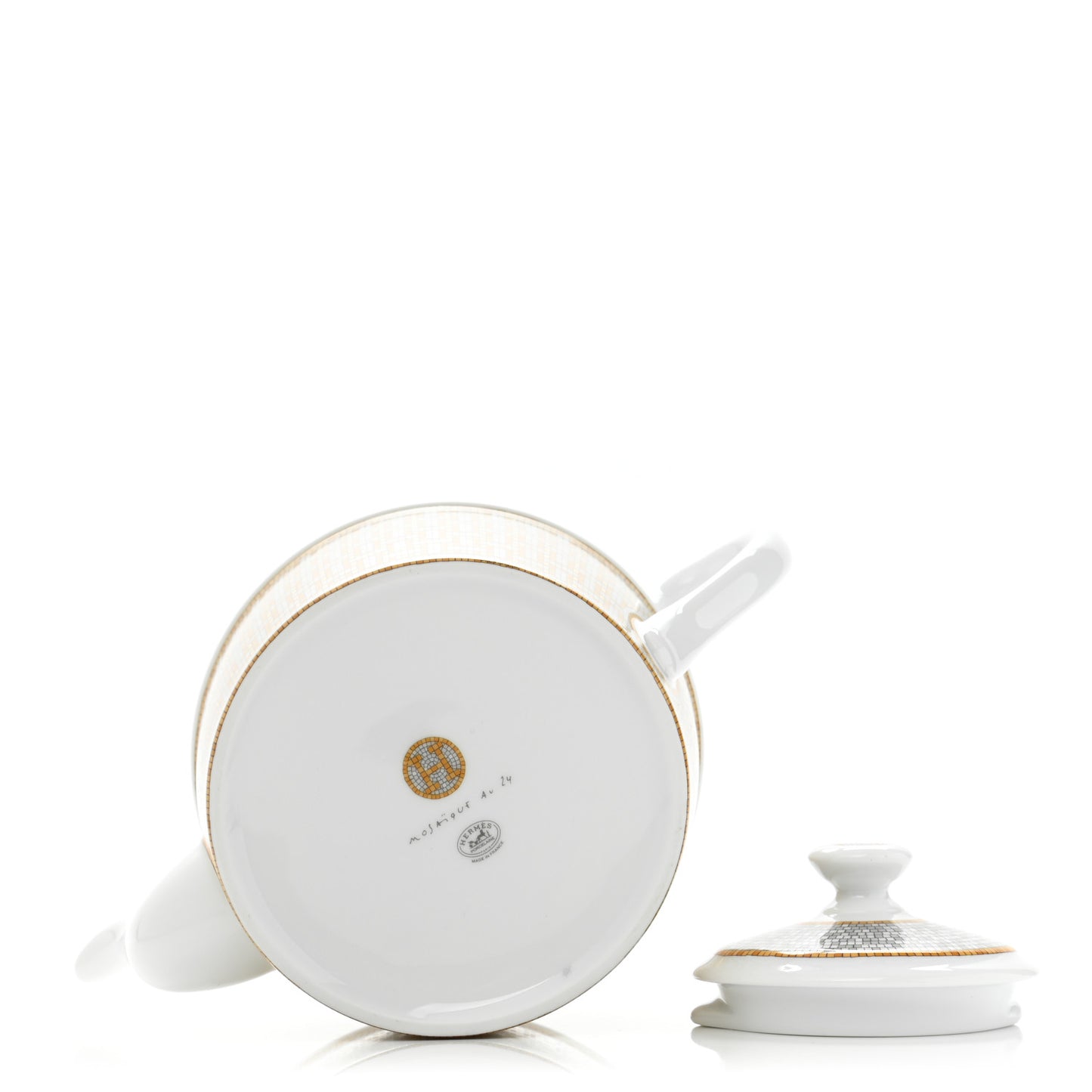 Porcelain 24 Gold Mosaique Teapot