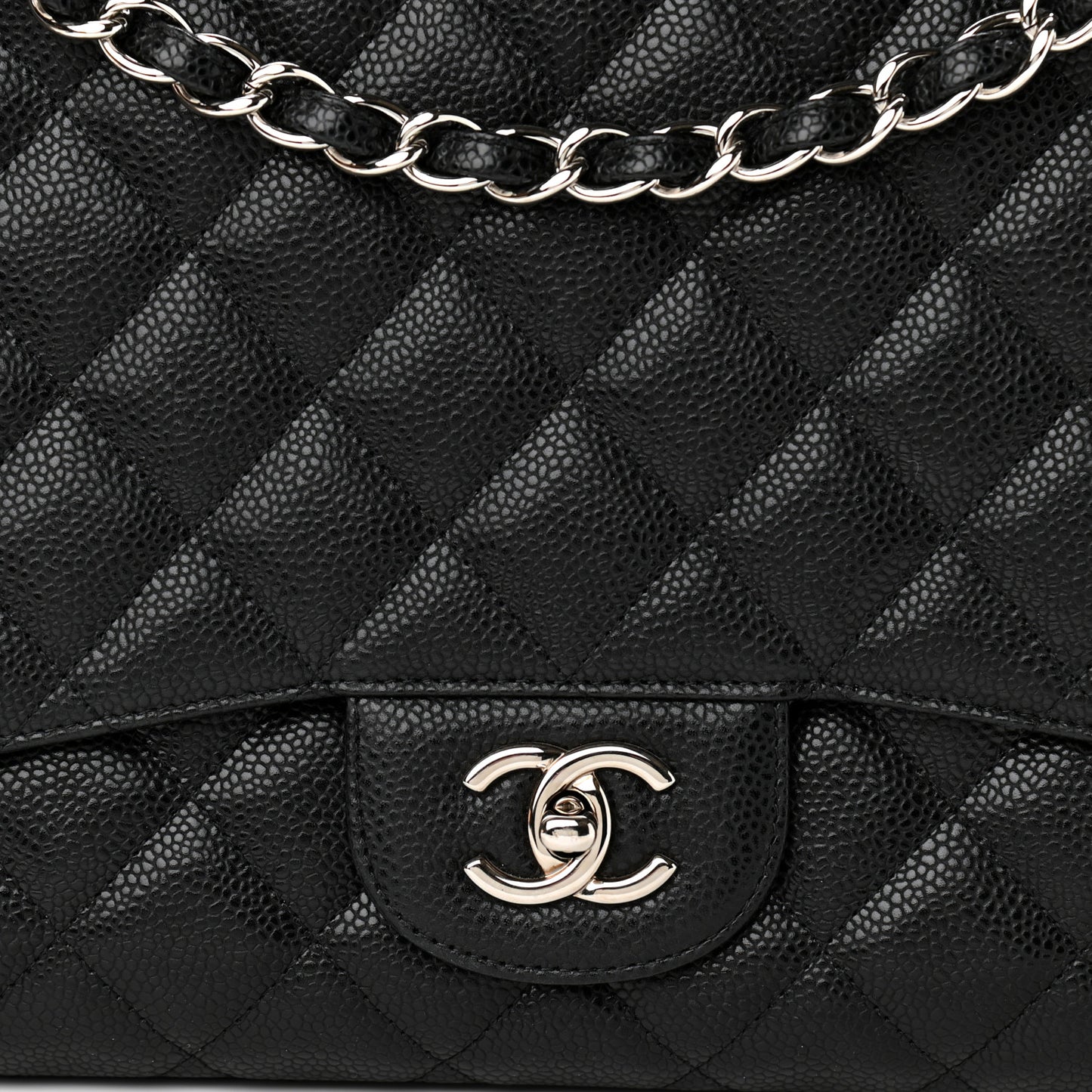 Caviar Quilted Maxi Single Flap Black