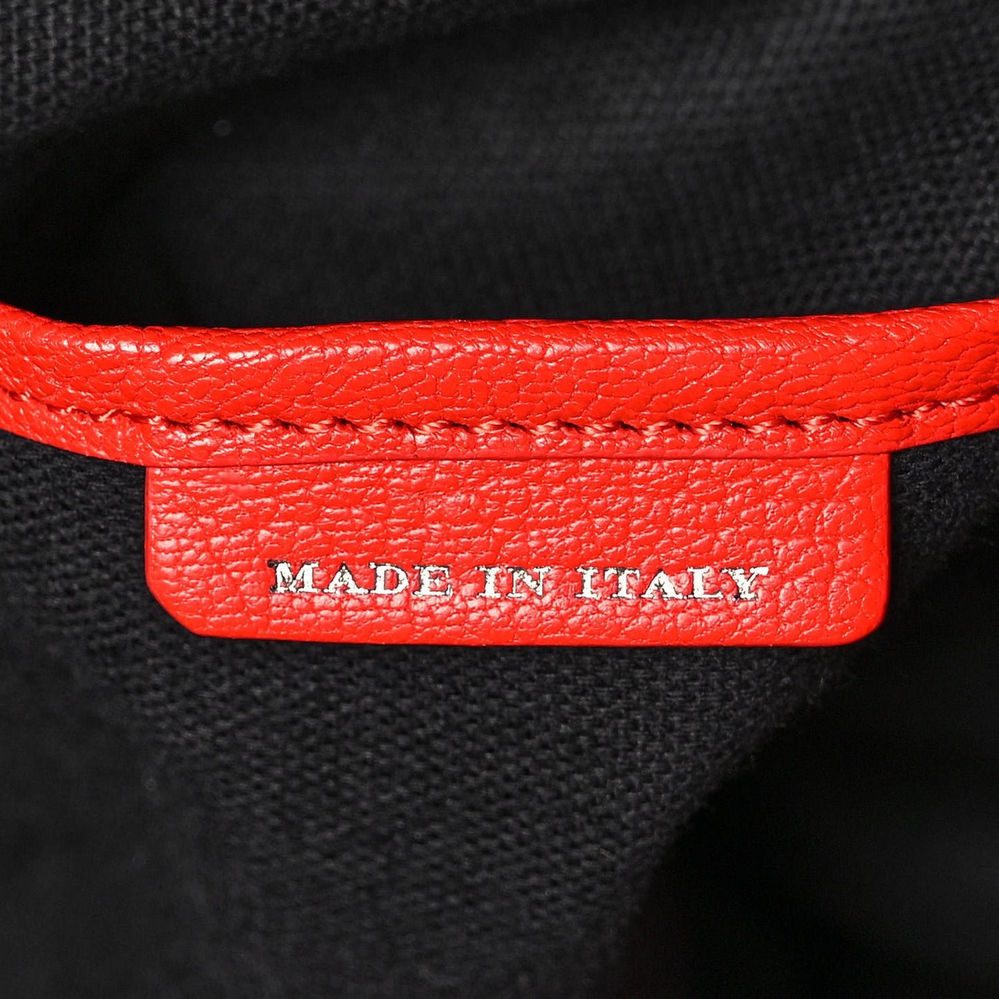 Goatskin Vintage Check Small Banner Tote Bright Red