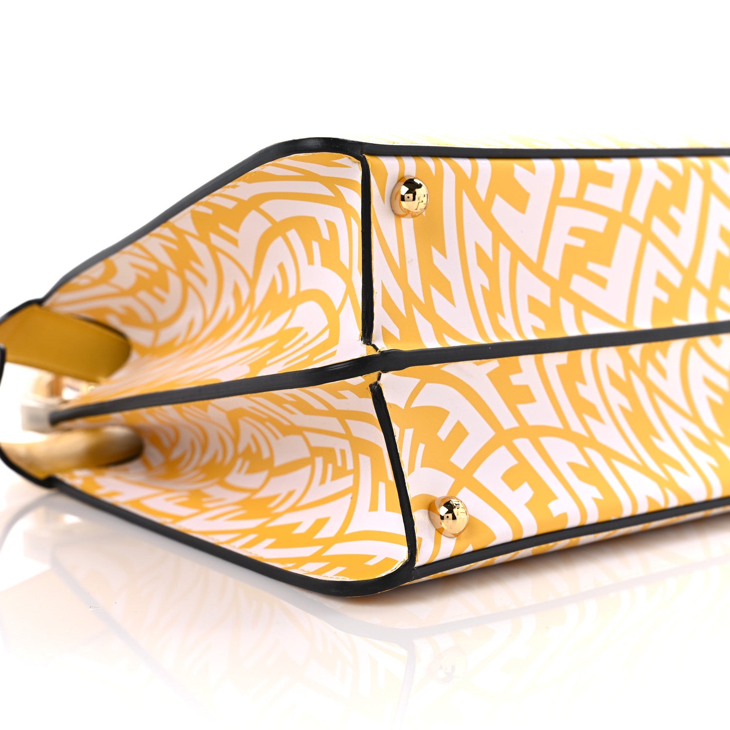 Fendi X SARAH COLEMAN Vitello Liberty Shiny Nappa Plexiglass FF Vertigo Medium Peekaboo I SEE U Satchel Mimosa White 5 of 9