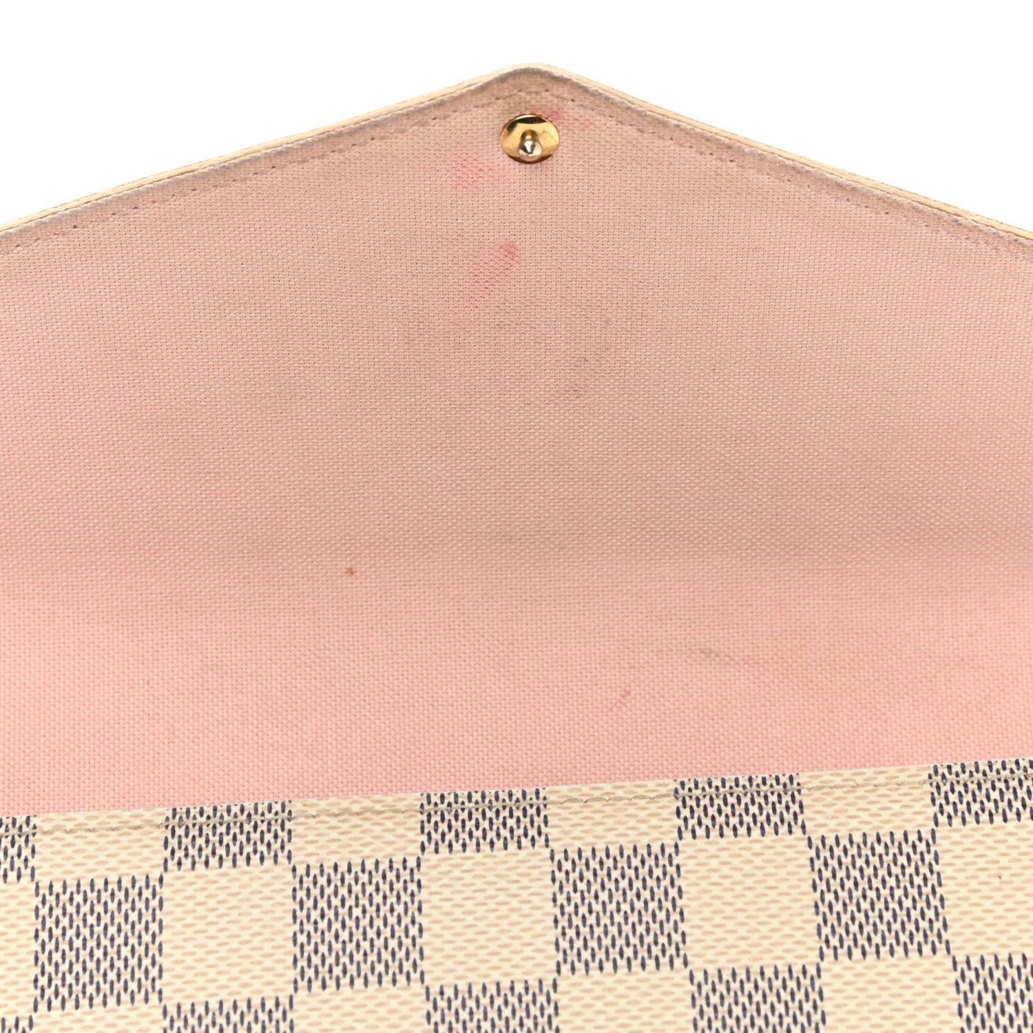 Louis Vuitton Damier Azur Pochette Felicie Chain Wallet Rose Ballerine 11 of 14