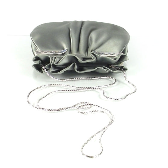 Judith Leiber Crystal Satin Evening Bag Silver 4 of 7