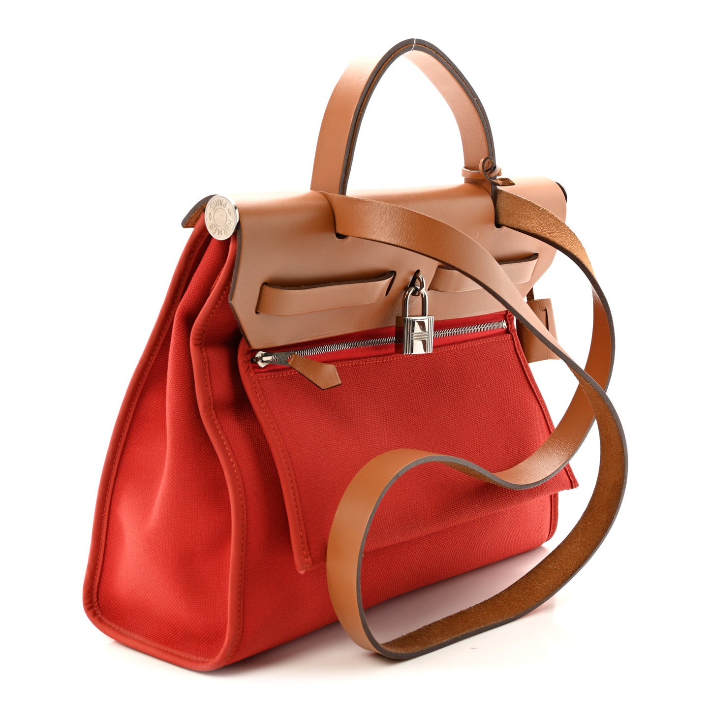 Vache Hunter Toile Herbag Zip 31 PM Rouge Tomate Natural