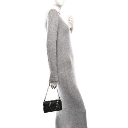 Christian Dior Lambskin Cannage Micro Lady D-Joy Black 2 of 9