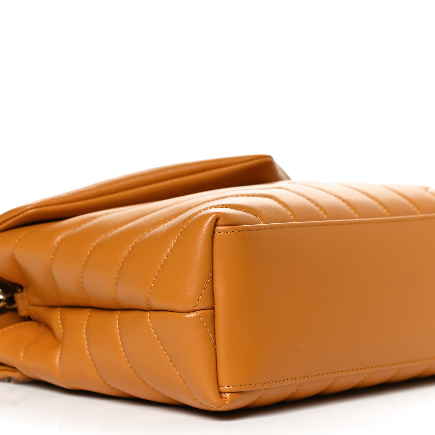 Calfskin Y Quilted Monogram Small Loulou Chain Satchel Cheddar