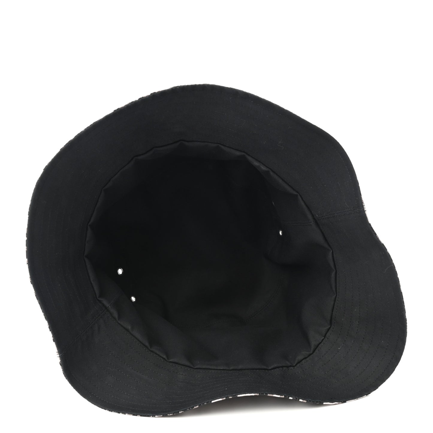 Polyester Cotton Oblique Reversible Teddy-D Brim Bucket Hat 56 Black
