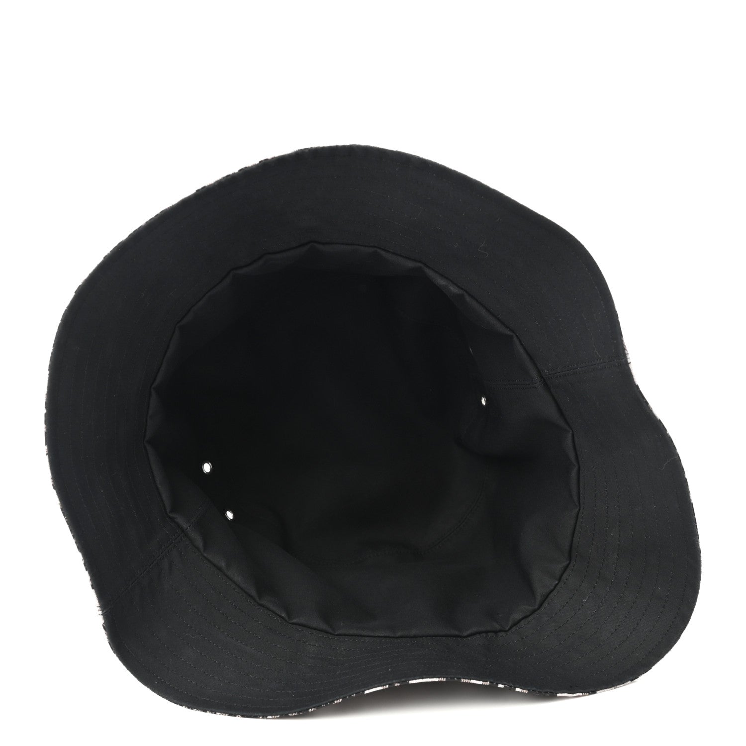 Christian Dior Polyester Cotton Oblique Reversible Teddy-D Brim Bucket Hat 56 Black 11 of 12