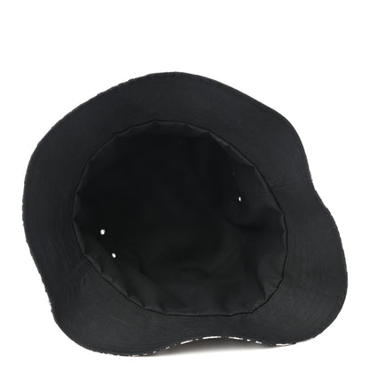 Christian Dior Polyester Cotton Oblique Reversible Teddy-D Brim Bucket Hat 56 Black 11 of 12