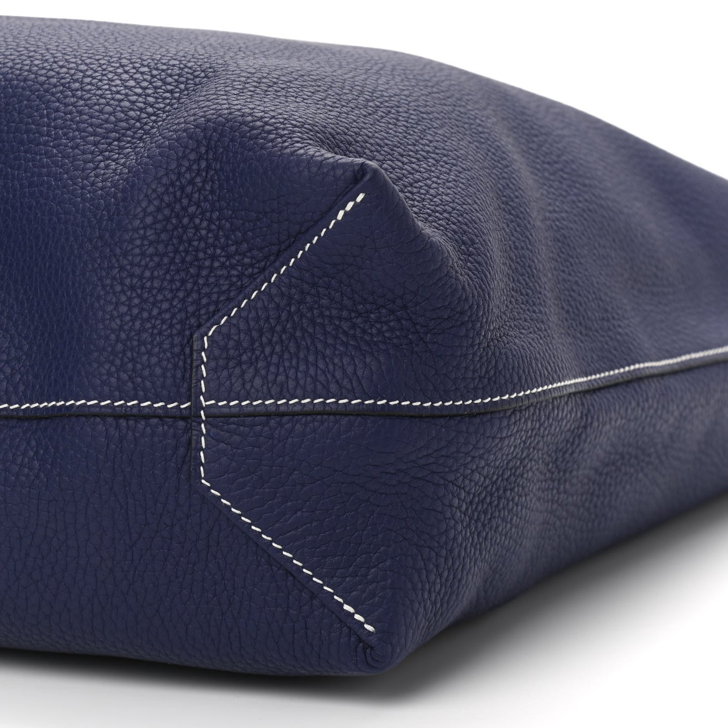 Taurillon Clemence Double Sens 45 Reversible Tote Gold Bleu Encre