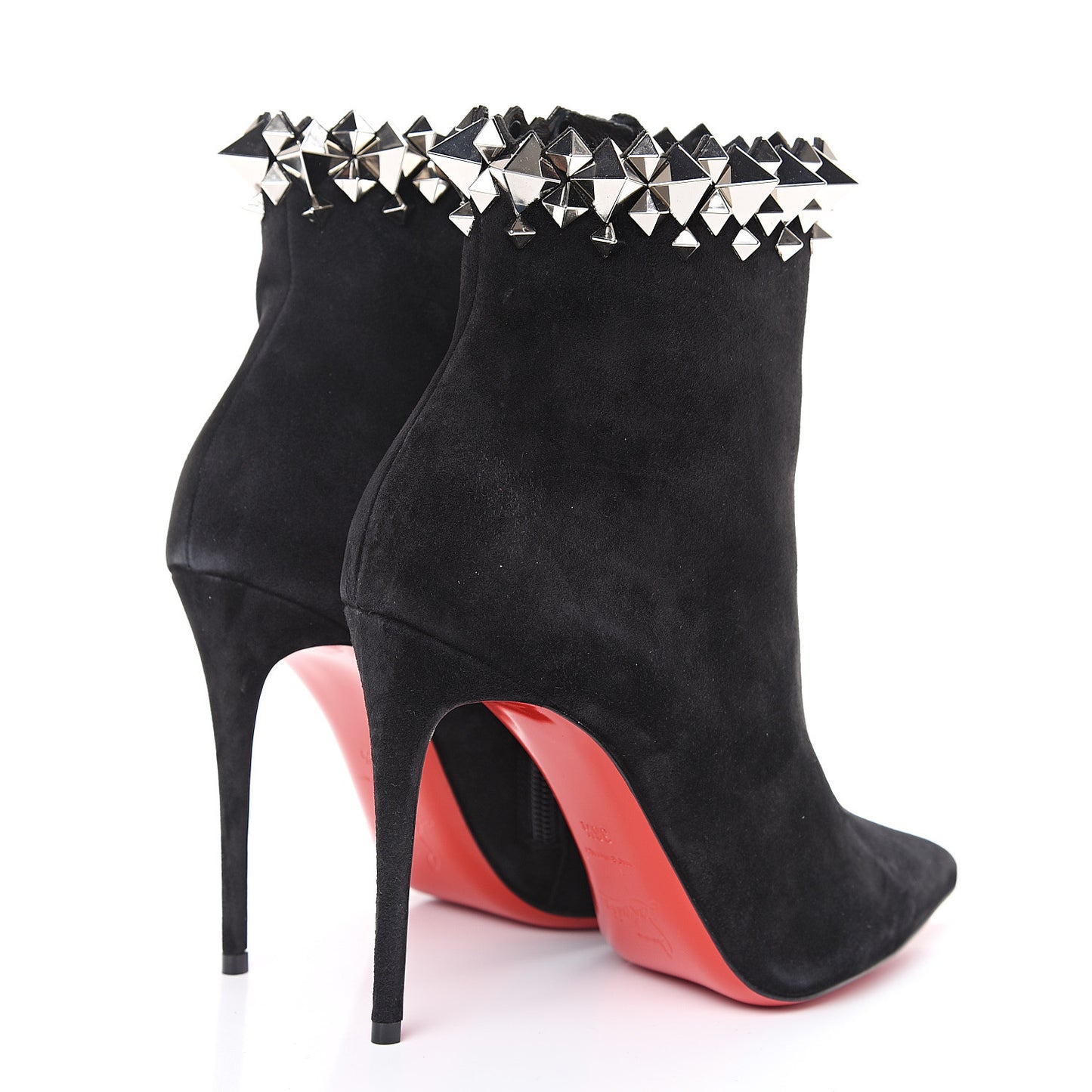 Veau Velours Firmamma 100 Booties 36.5 Black Silver